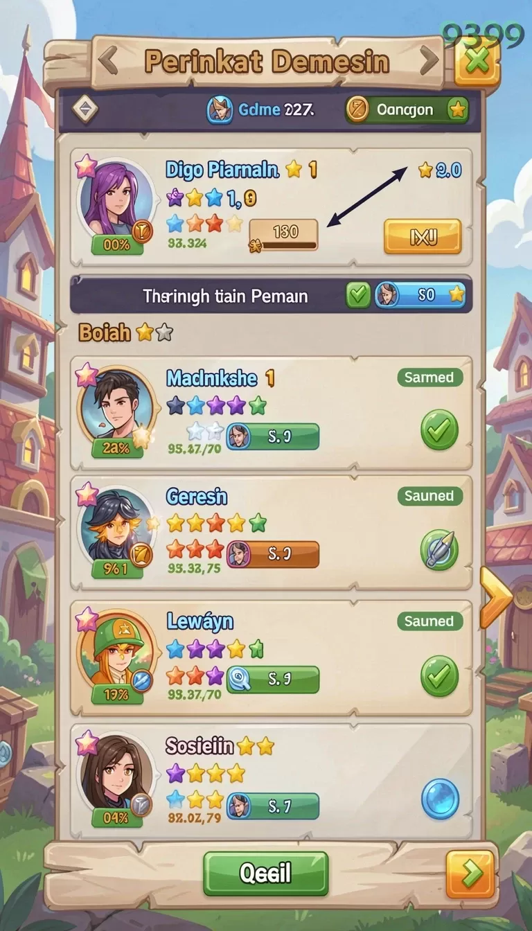 Cuplikan layar PANEN138 — menu navigasi