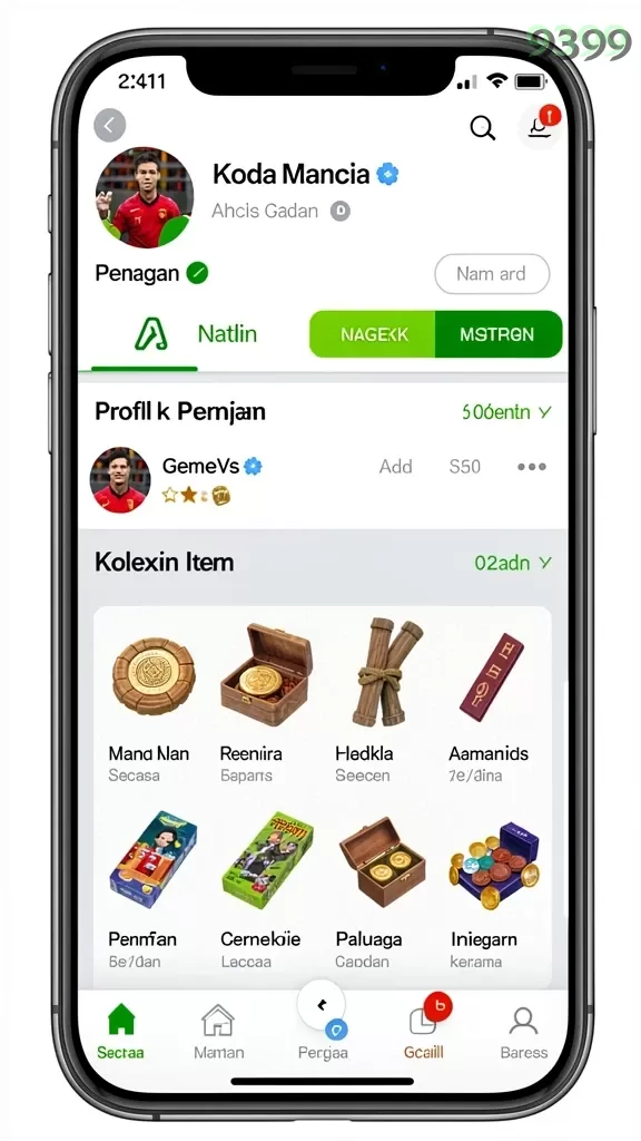 Cuplikan layar REJEKIGAMES — menu navigasi